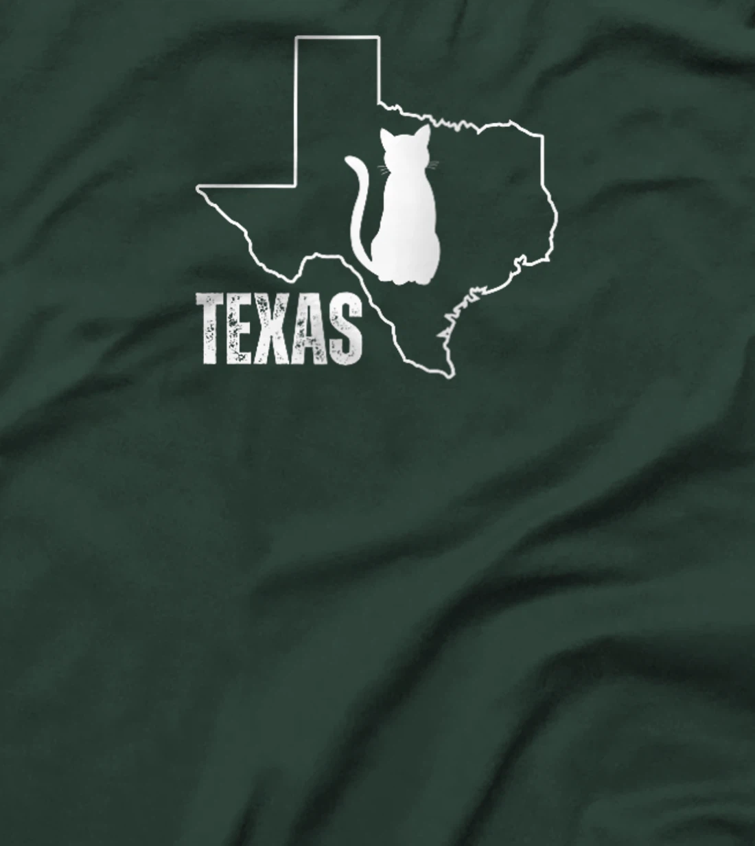 Womens Texas Cat Mom Chest Heart Grandma Sister Family T-Shirt