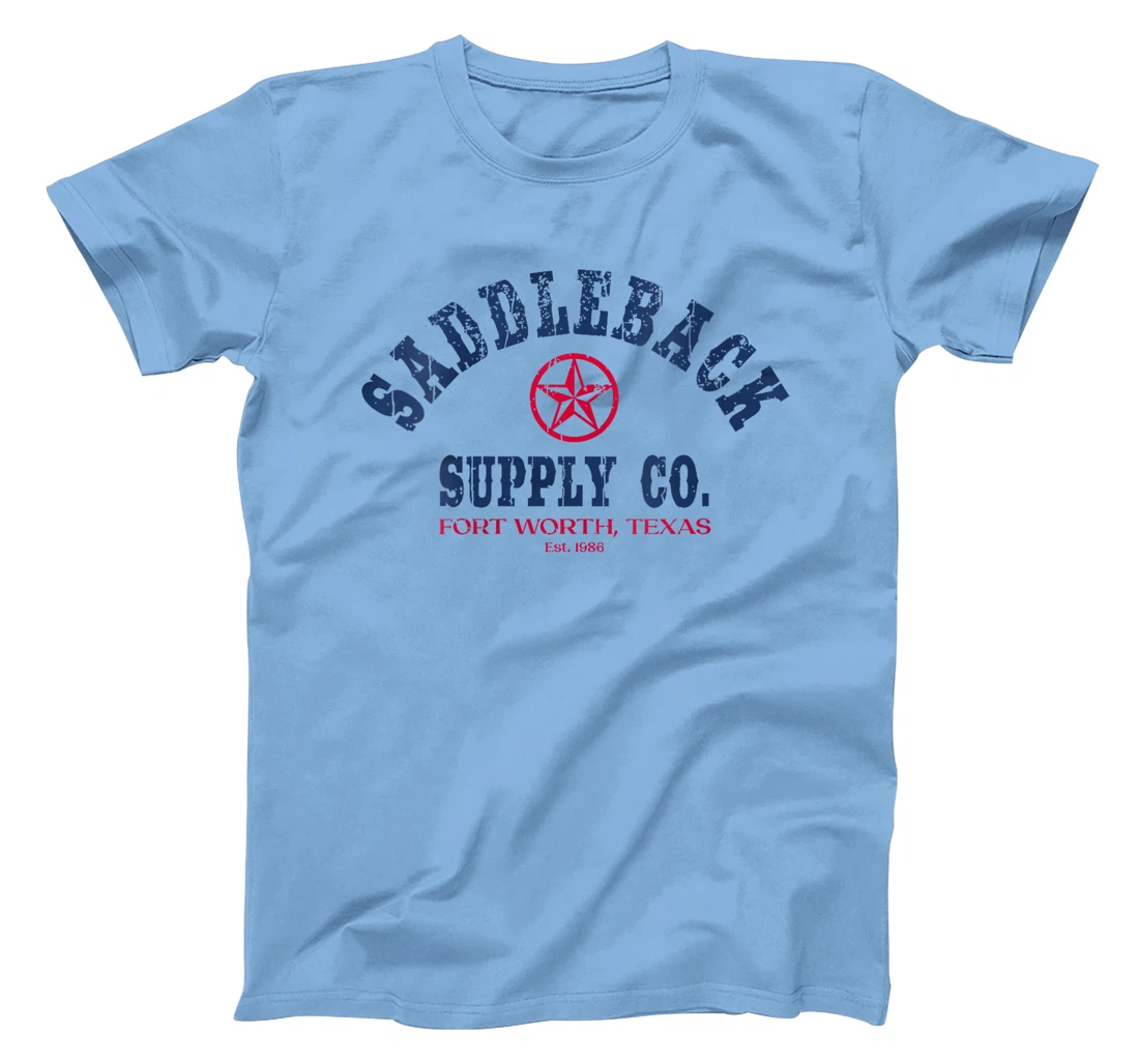 Womens Saddleback Texas Lone Star - Red White and Blue Logo T-Shirt