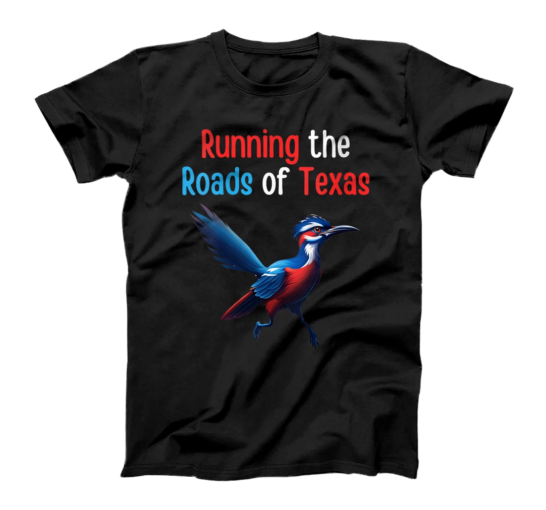 Womens Texas Running The Roads Red White Blue Roadrunner T-Shirt