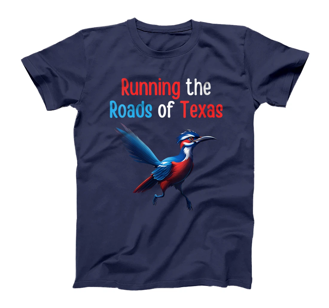 Womens Texas Running The Roads Red White Blue Roadrunner T-Shirt