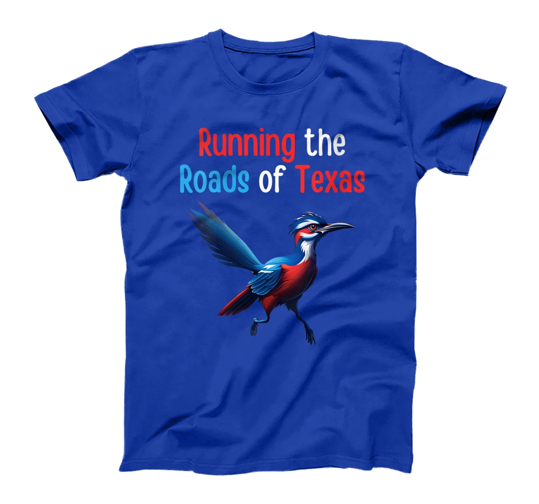 Womens Texas Running The Roads Red White Blue Roadrunner T-Shirt