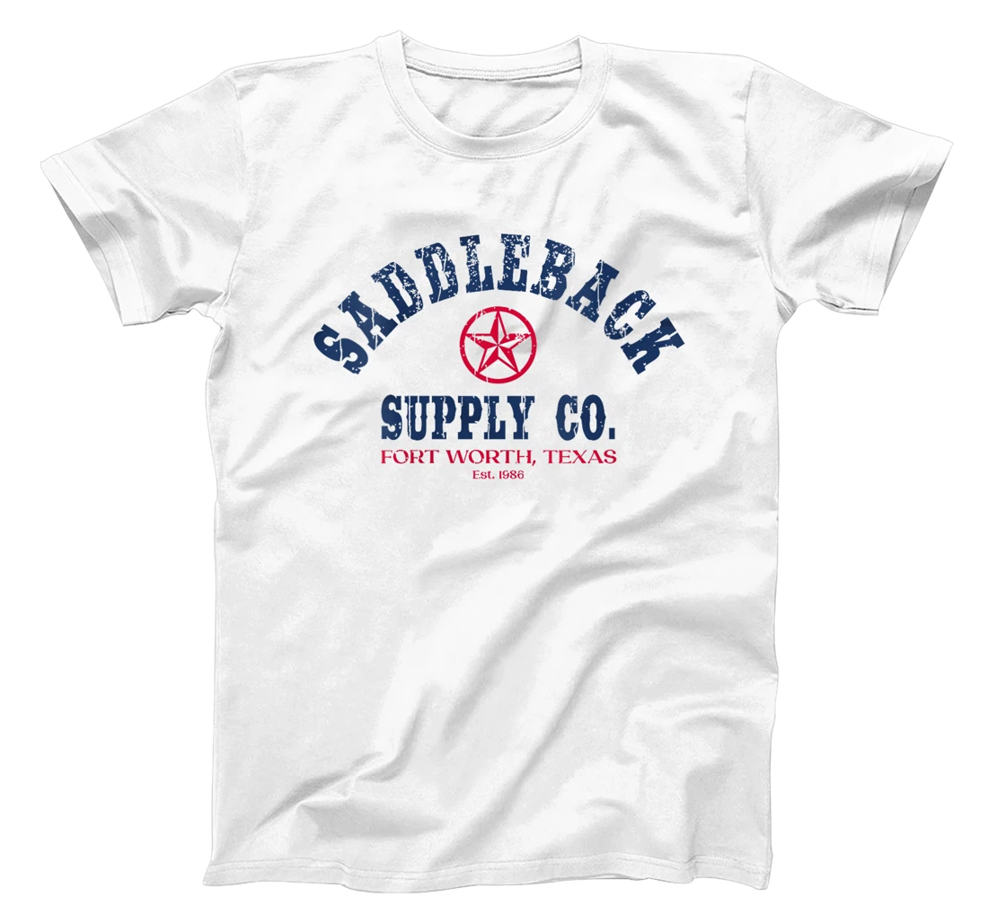 Womens Saddleback Texas Lone Star - Red White and Blue Logo T-Shirt