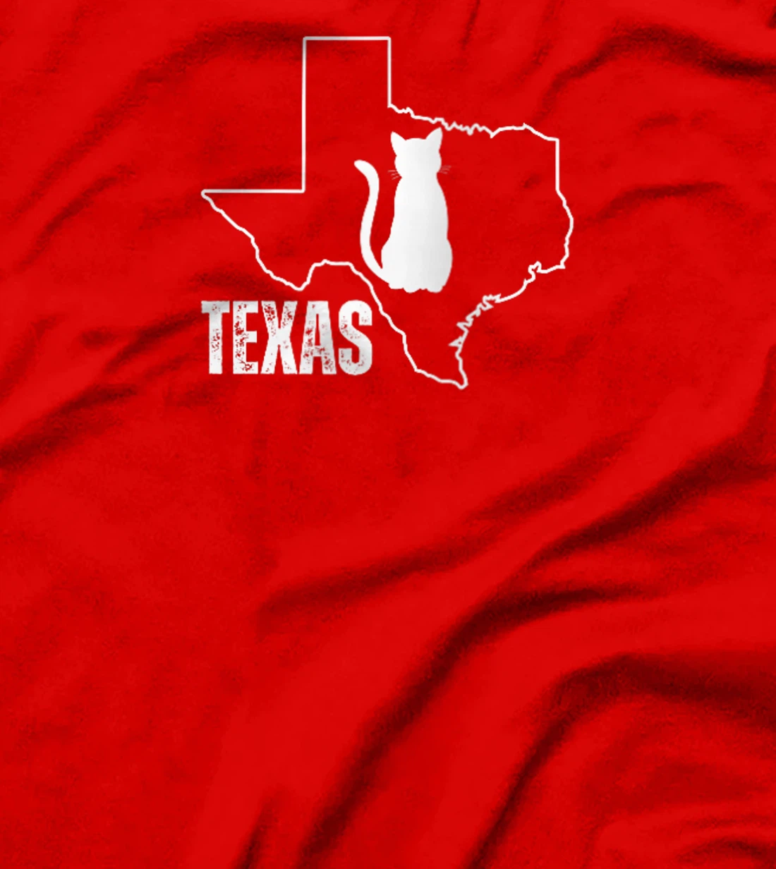 Womens Texas Cat Mom Chest Heart Grandma Sister Family T-Shirt