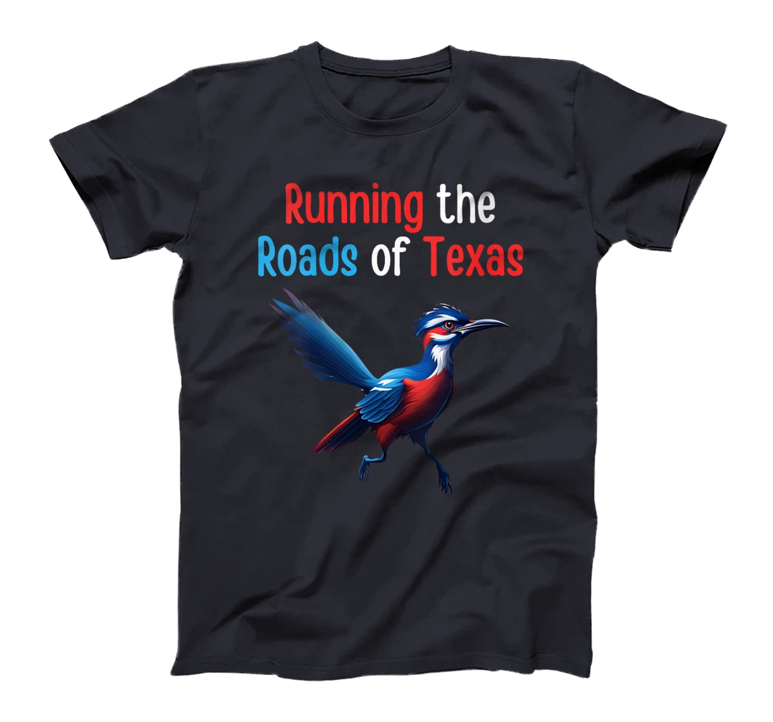 Womens Texas Running The Roads Red White Blue Roadrunner T-Shirt