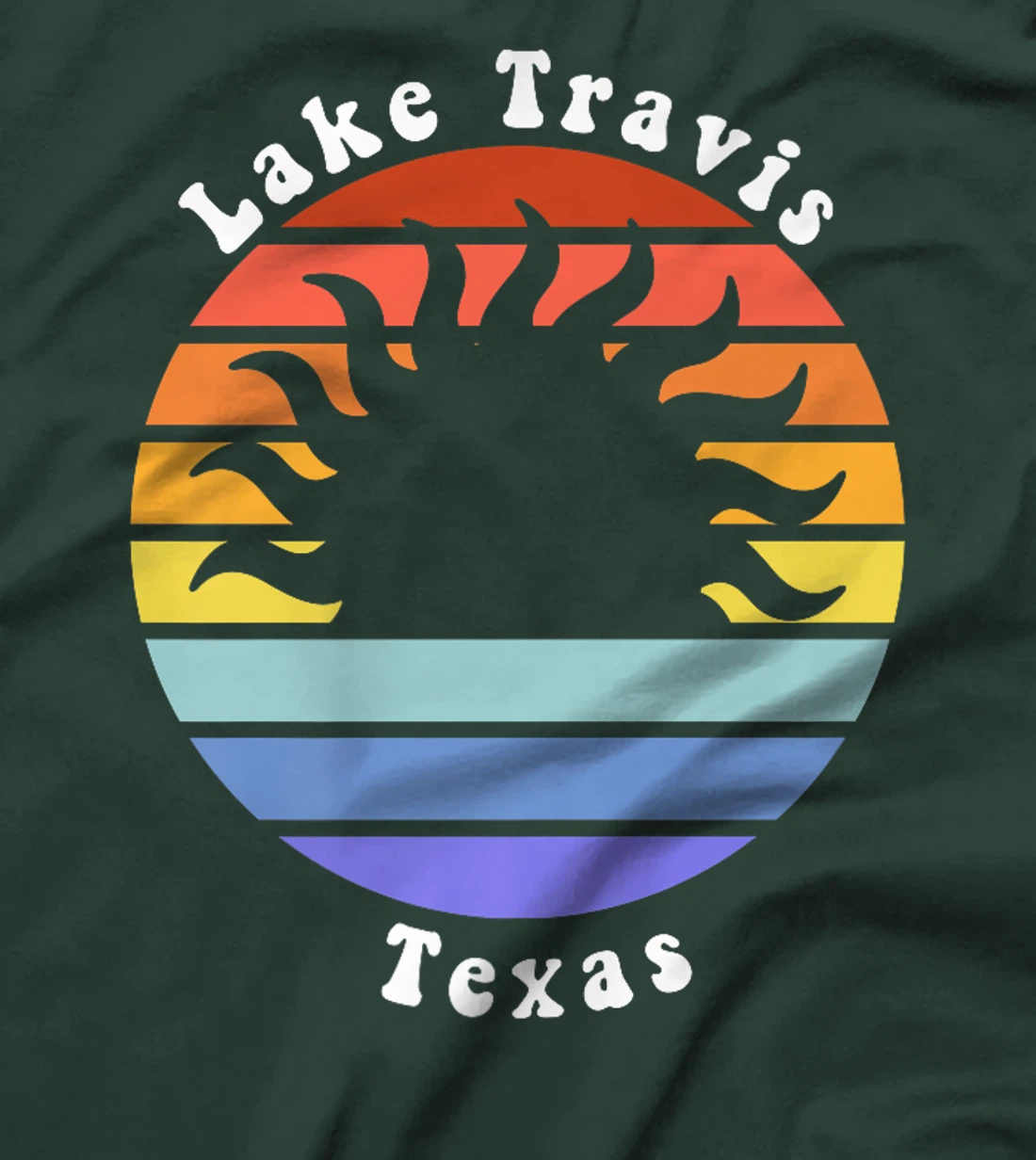 Lake Travis Texas TX Sunrise and Sunset Souvenir Vacation Premium T-Shirt