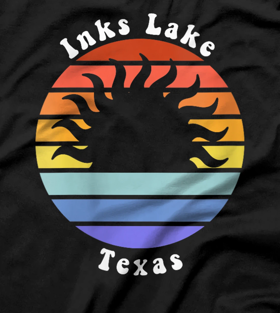 Womens Inks Lake Texas TX Sunrise and Sunset Souvenir Vacation T-Shirt
