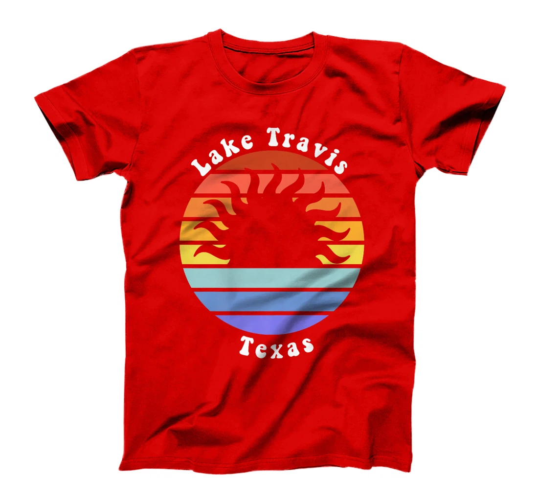 Lake Travis Texas TX Sunrise and Sunset Souvenir Vacation Premium T-Shirt