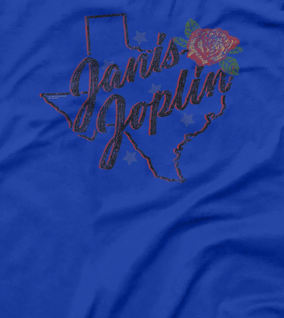 Womens Janis Joplin Texas Rose T-Shirt