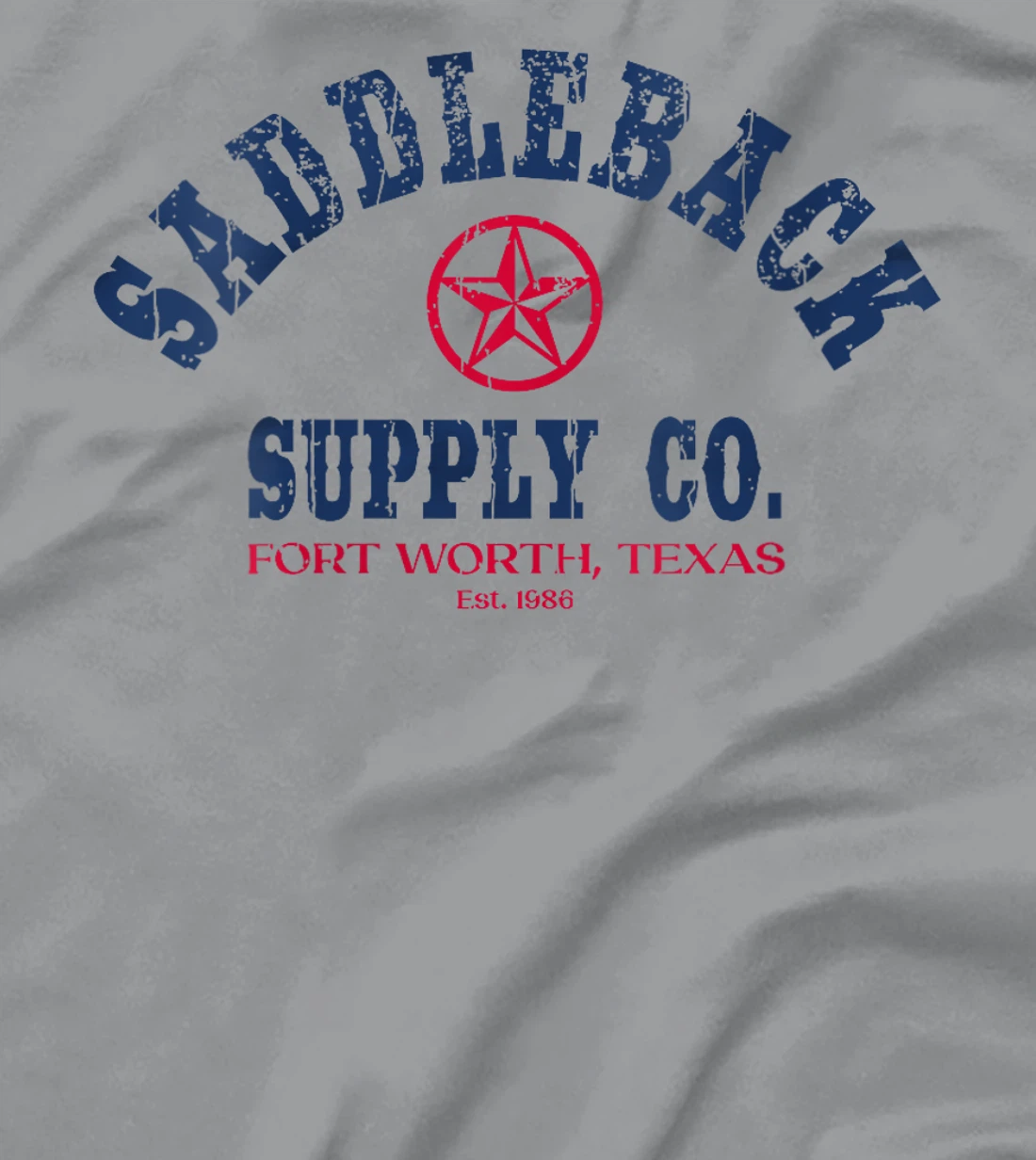 Womens Saddleback Texas Lone Star - Red White and Blue Logo T-Shirt