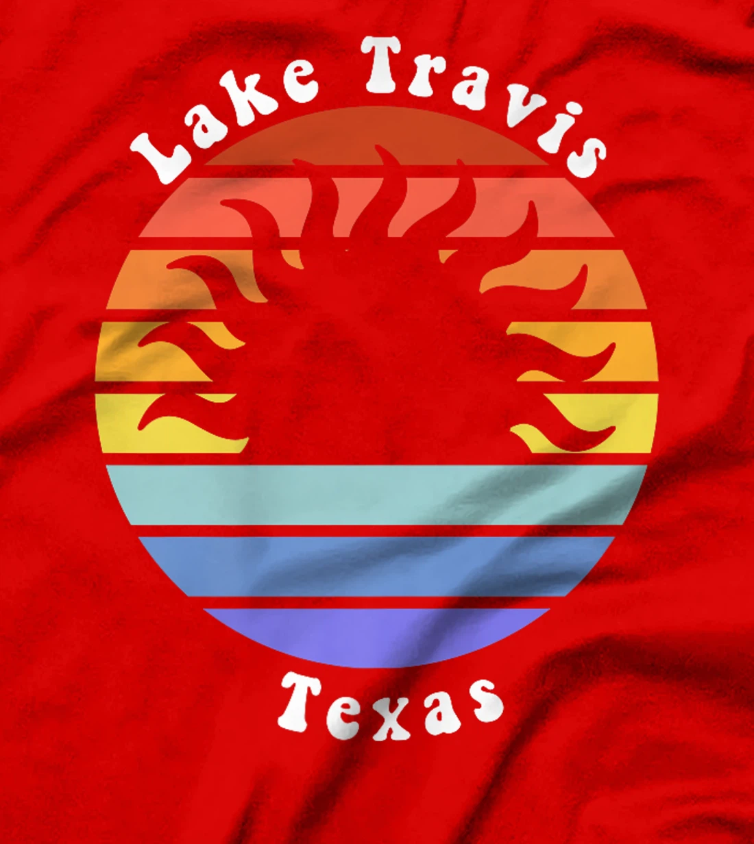 Lake Travis Texas TX Sunrise and Sunset Souvenir Vacation Premium T-Shirt