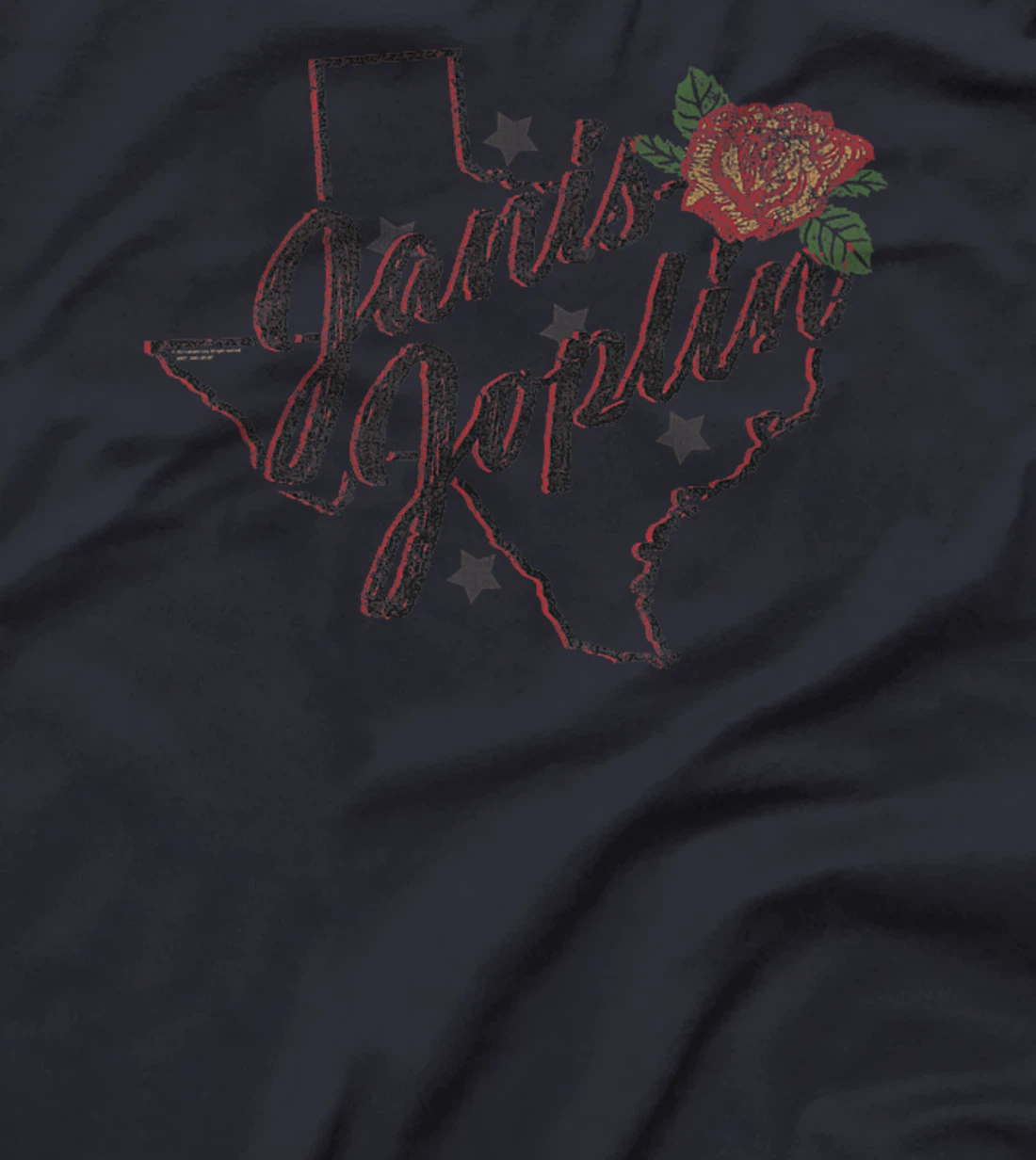 Womens Janis Joplin Texas Rose T-Shirt