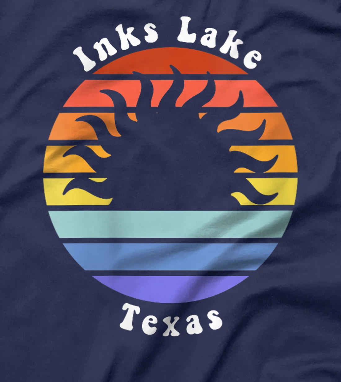 Womens Inks Lake Texas TX Sunrise and Sunset Souvenir Vacation T-Shirt