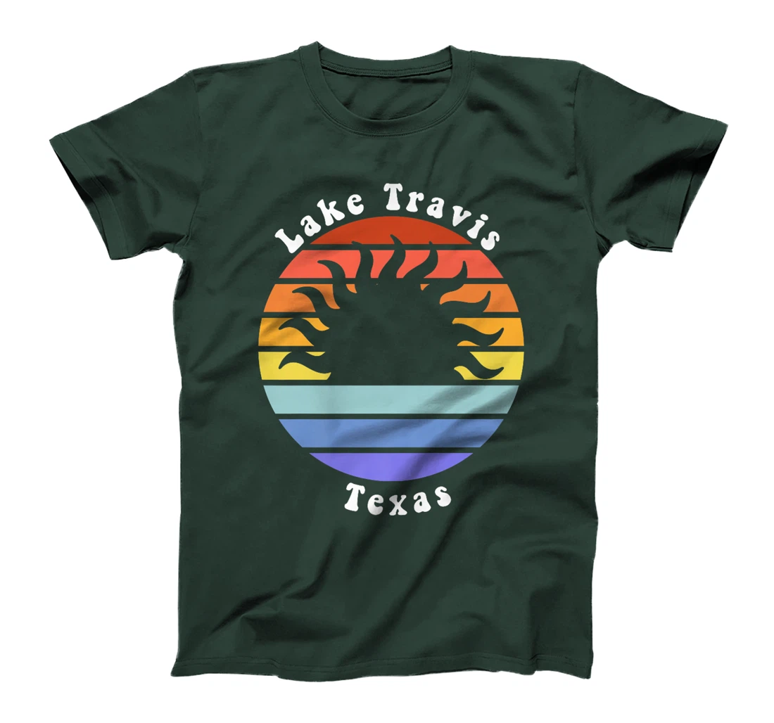 Lake Travis Texas TX Sunrise and Sunset Souvenir Vacation Premium T-Shirt