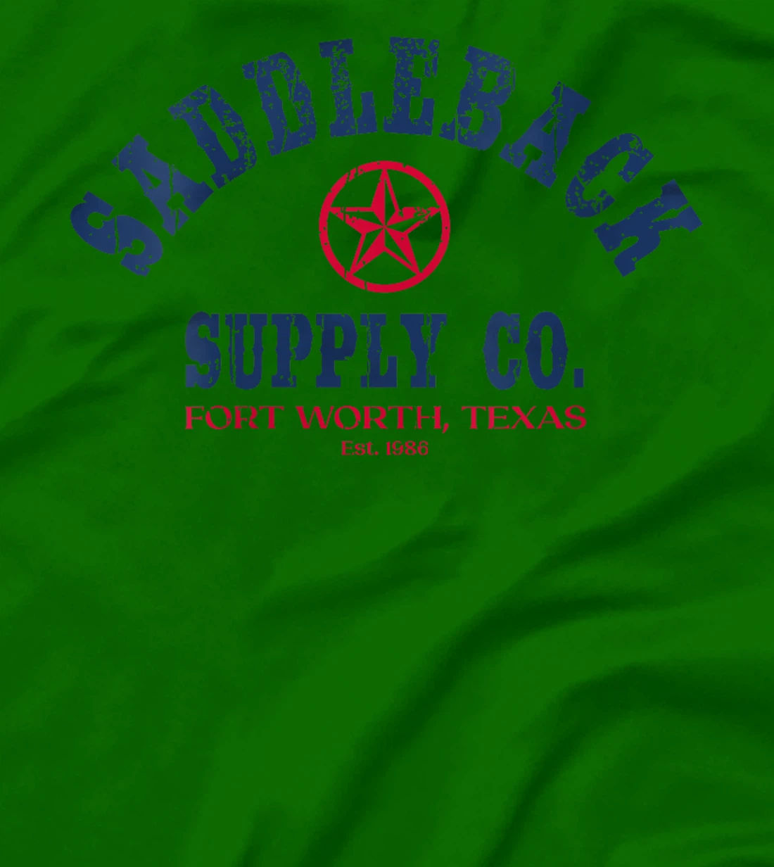 Womens Saddleback Texas Lone Star - Red White and Blue Logo T-Shirt