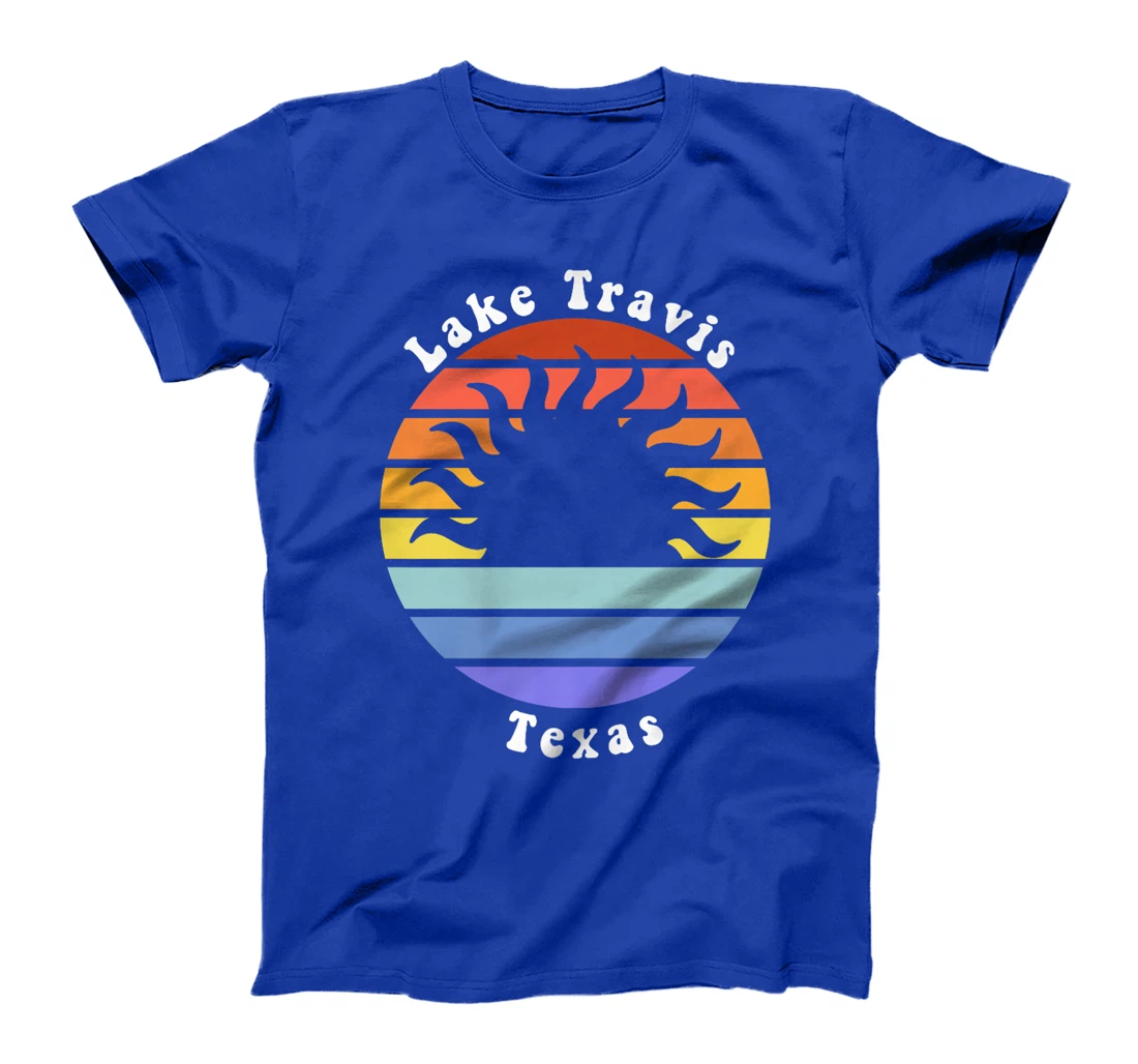 Lake Travis Texas TX Sunrise and Sunset Souvenir Vacation Premium T-Shirt