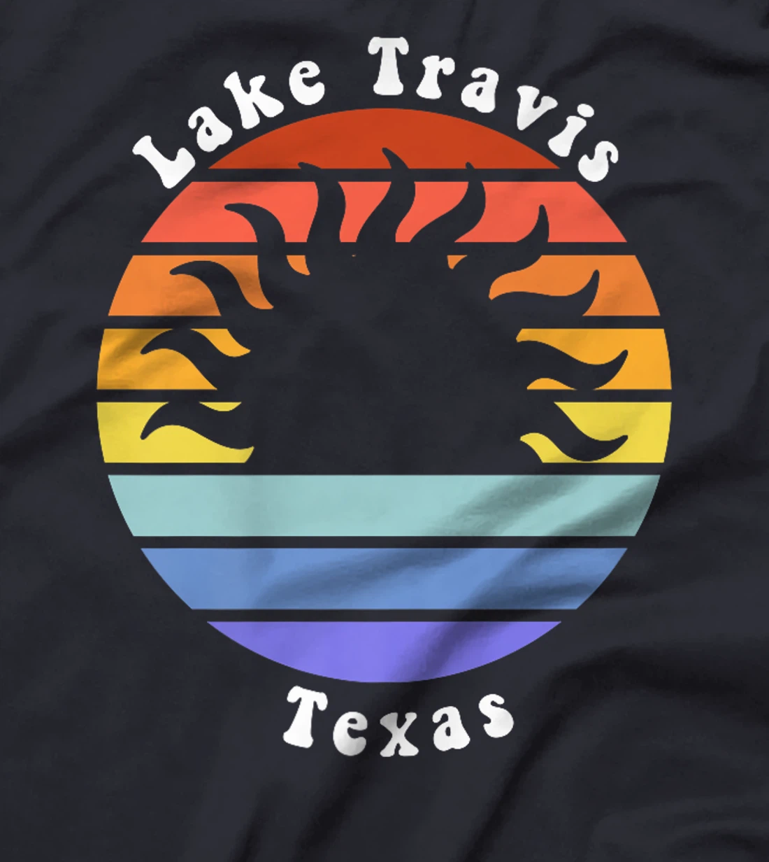 Lake Travis Texas TX Sunrise and Sunset Souvenir Vacation Premium T-Shirt