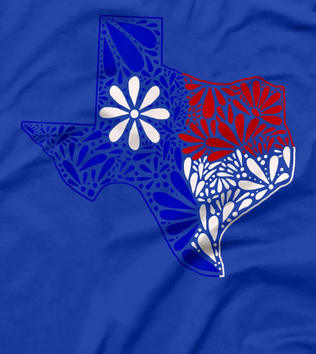 Womens Tejano Red, White, and Blue Talavera Texas T-Shirt