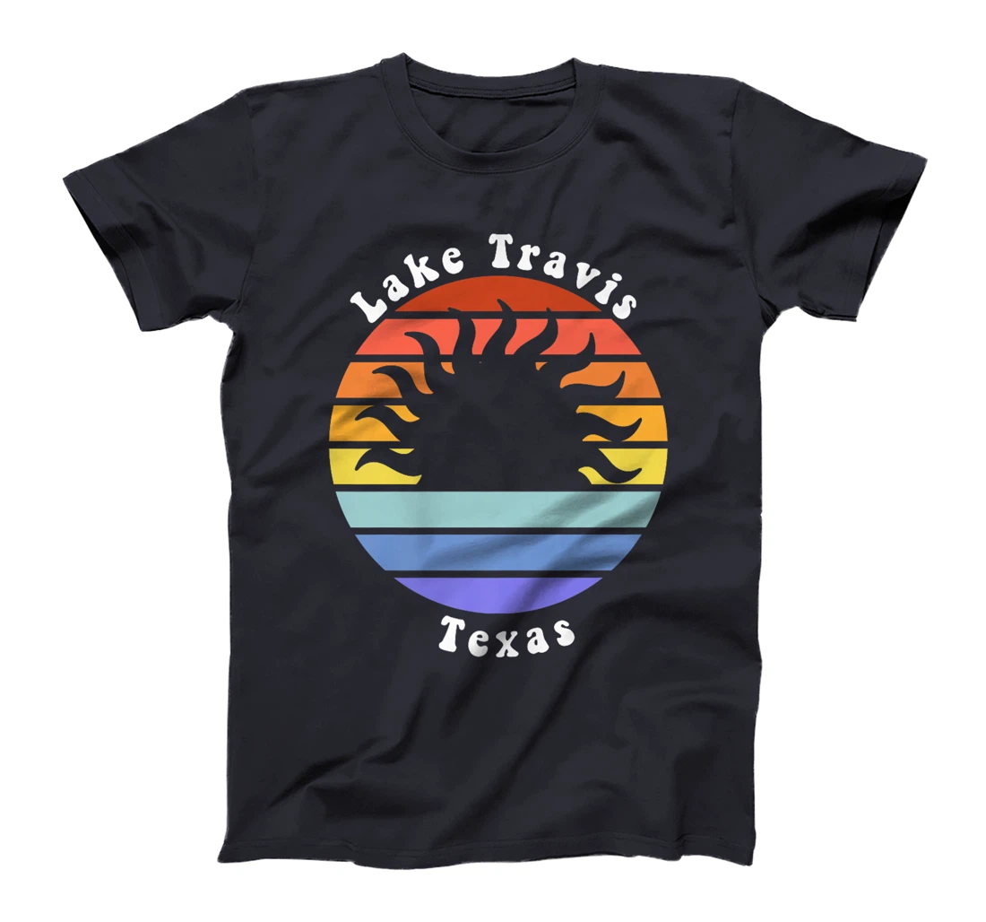 Lake Travis Texas TX Sunrise and Sunset Souvenir Vacation Premium T-Shirt