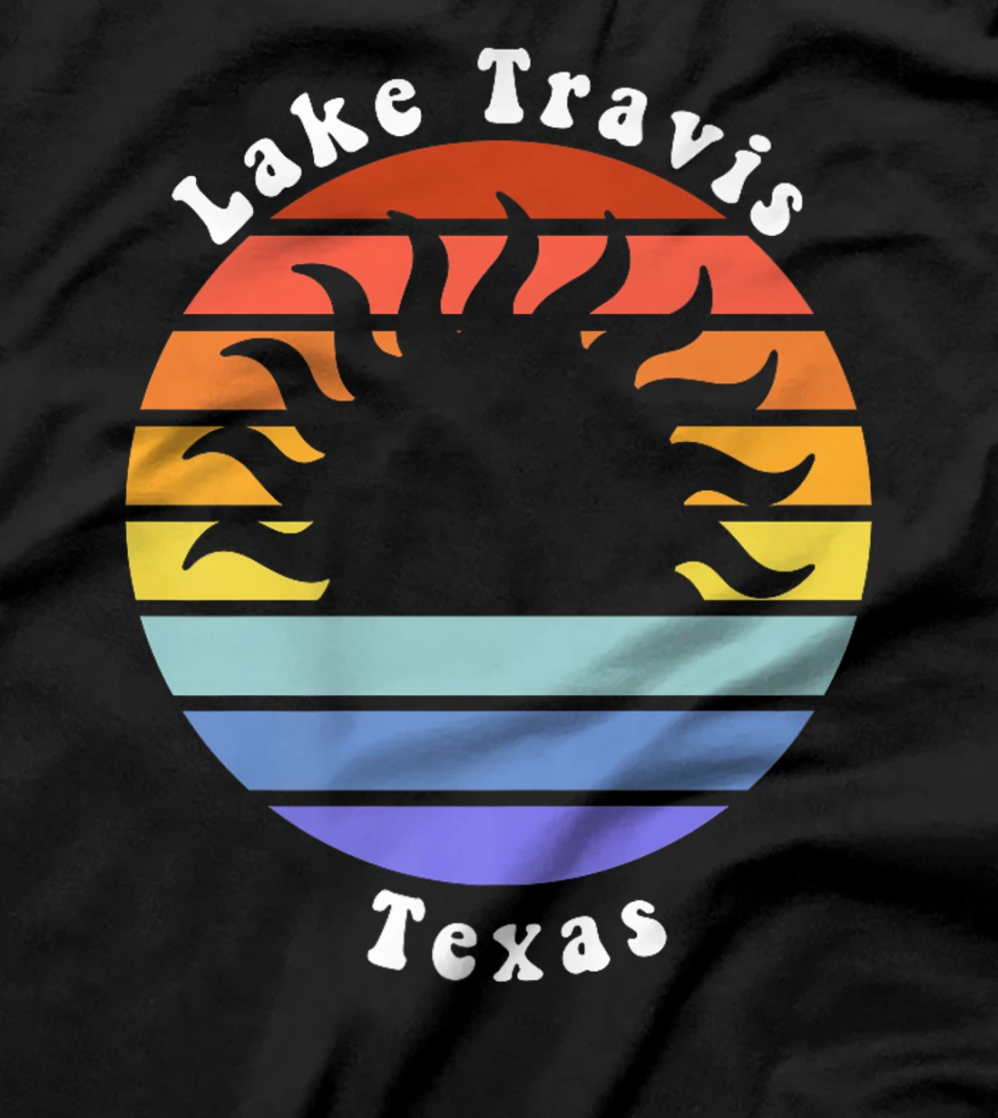 Lake Travis Texas TX Sunrise and Sunset Souvenir Vacation Premium T-Shirt