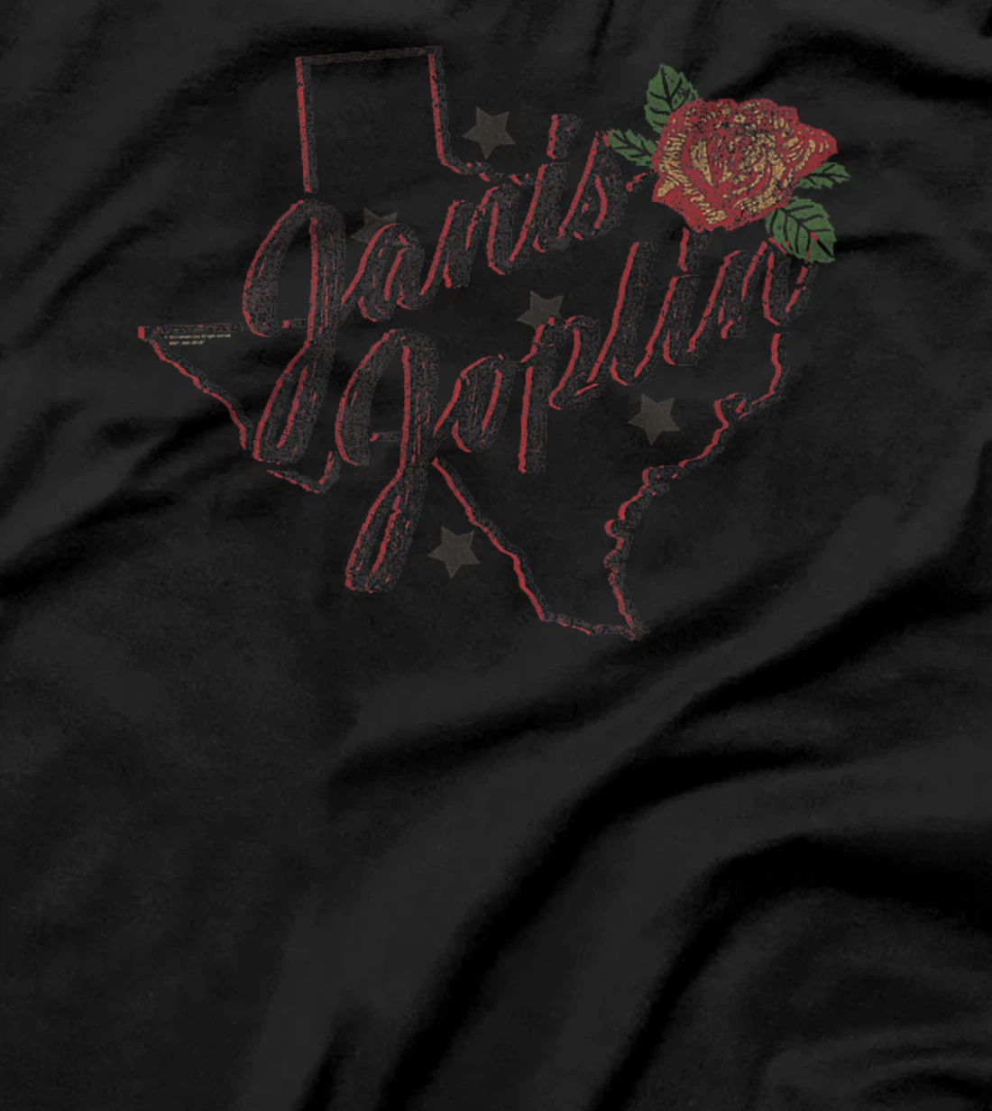 Womens Janis Joplin Texas Rose T-Shirt