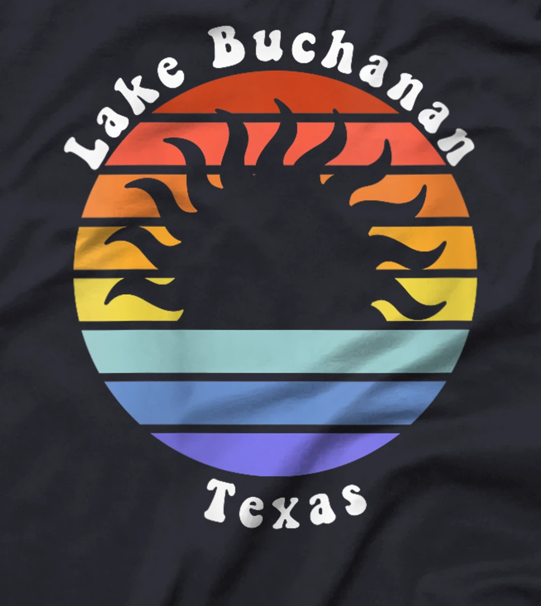 Womens Lake Buchanan Texas TX Sunrise and Sunset Souvenir Vacation T-Shirt