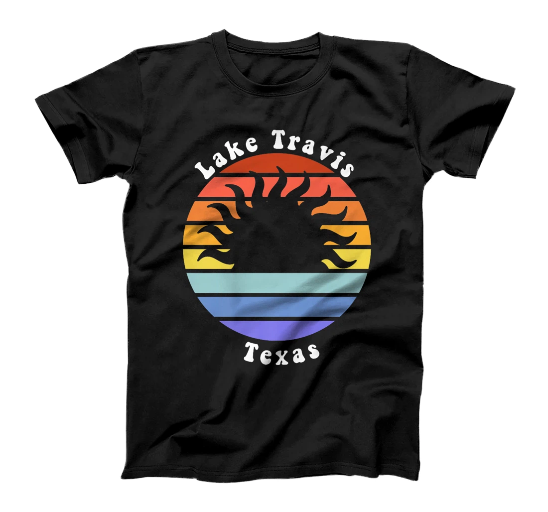 Lake Travis Texas TX Sunrise and Sunset Souvenir Vacation Premium T-Shirt