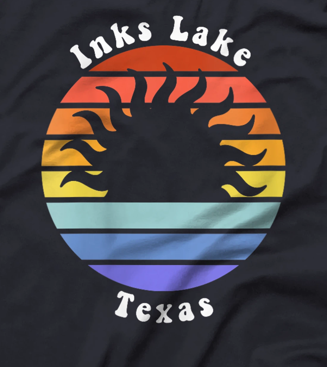 Womens Inks Lake Texas TX Sunrise and Sunset Souvenir Vacation T-Shirt
