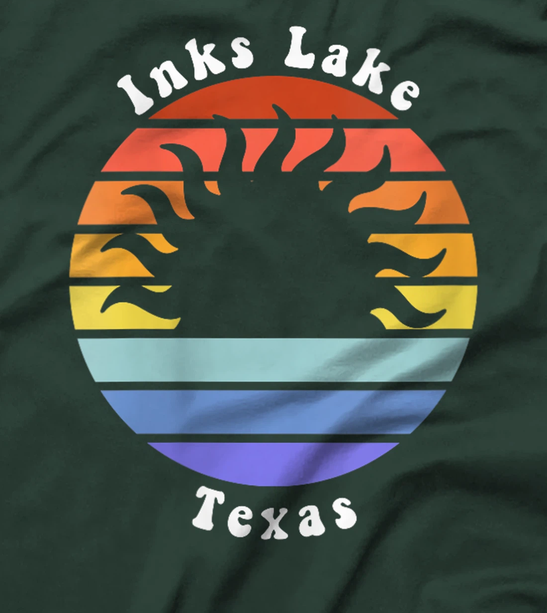 Womens Inks Lake Texas TX Sunrise and Sunset Souvenir Vacation T-Shirt
