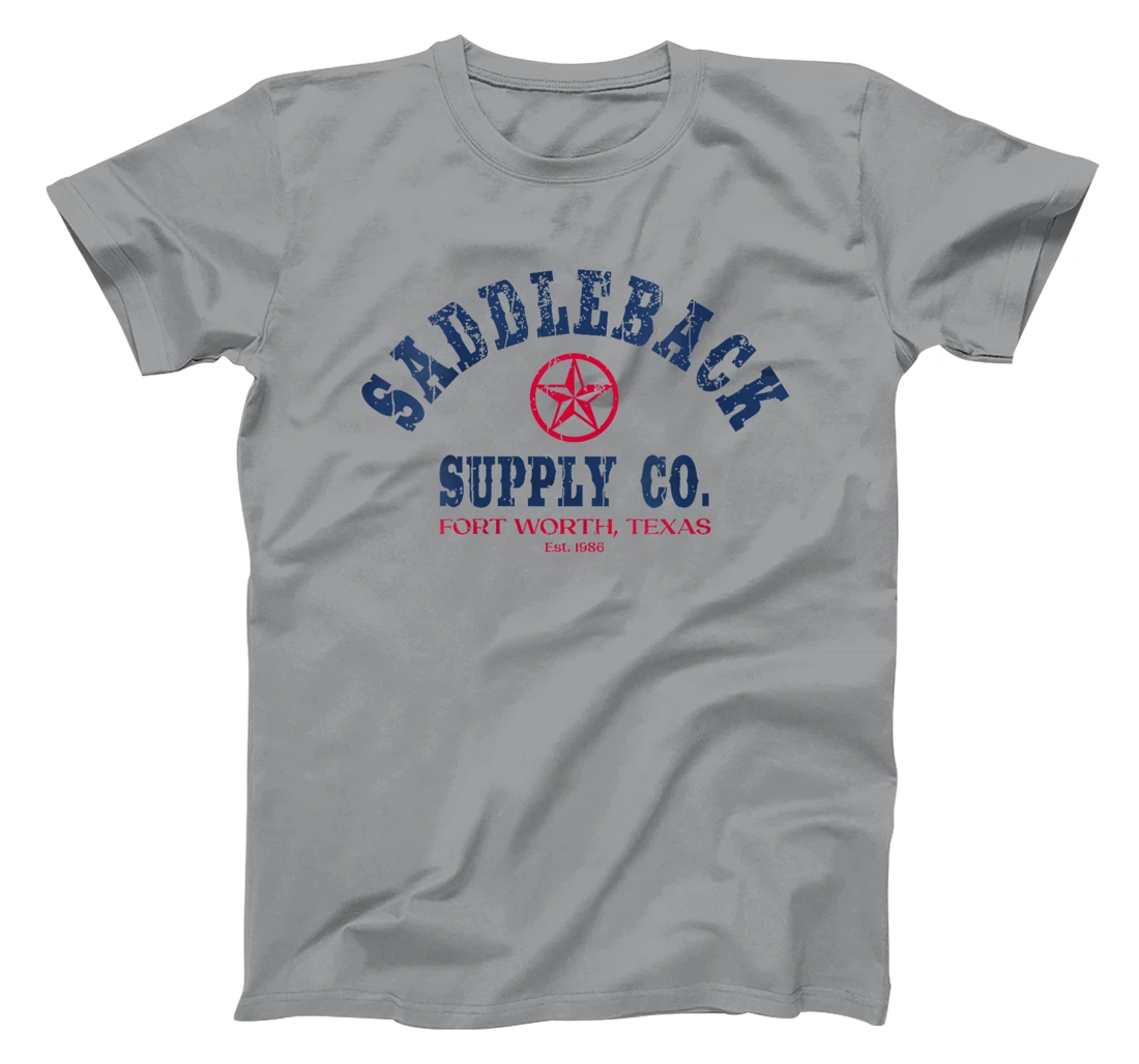 Womens Saddleback Texas Lone Star - Red White and Blue Logo T-Shirt