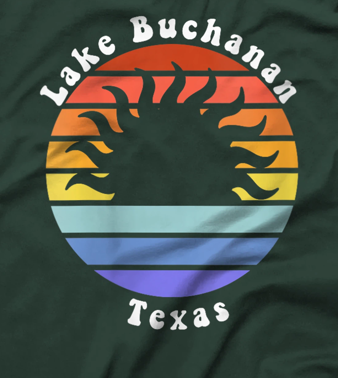 Womens Lake Buchanan Texas TX Sunrise and Sunset Souvenir Vacation T-Shirt