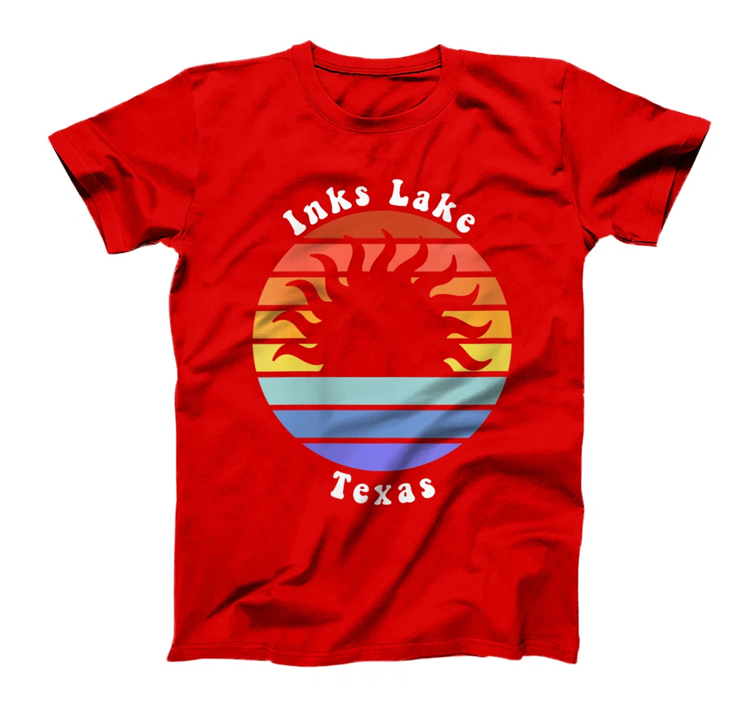 Womens Inks Lake Texas TX Sunrise and Sunset Souvenir Vacation T-Shirt