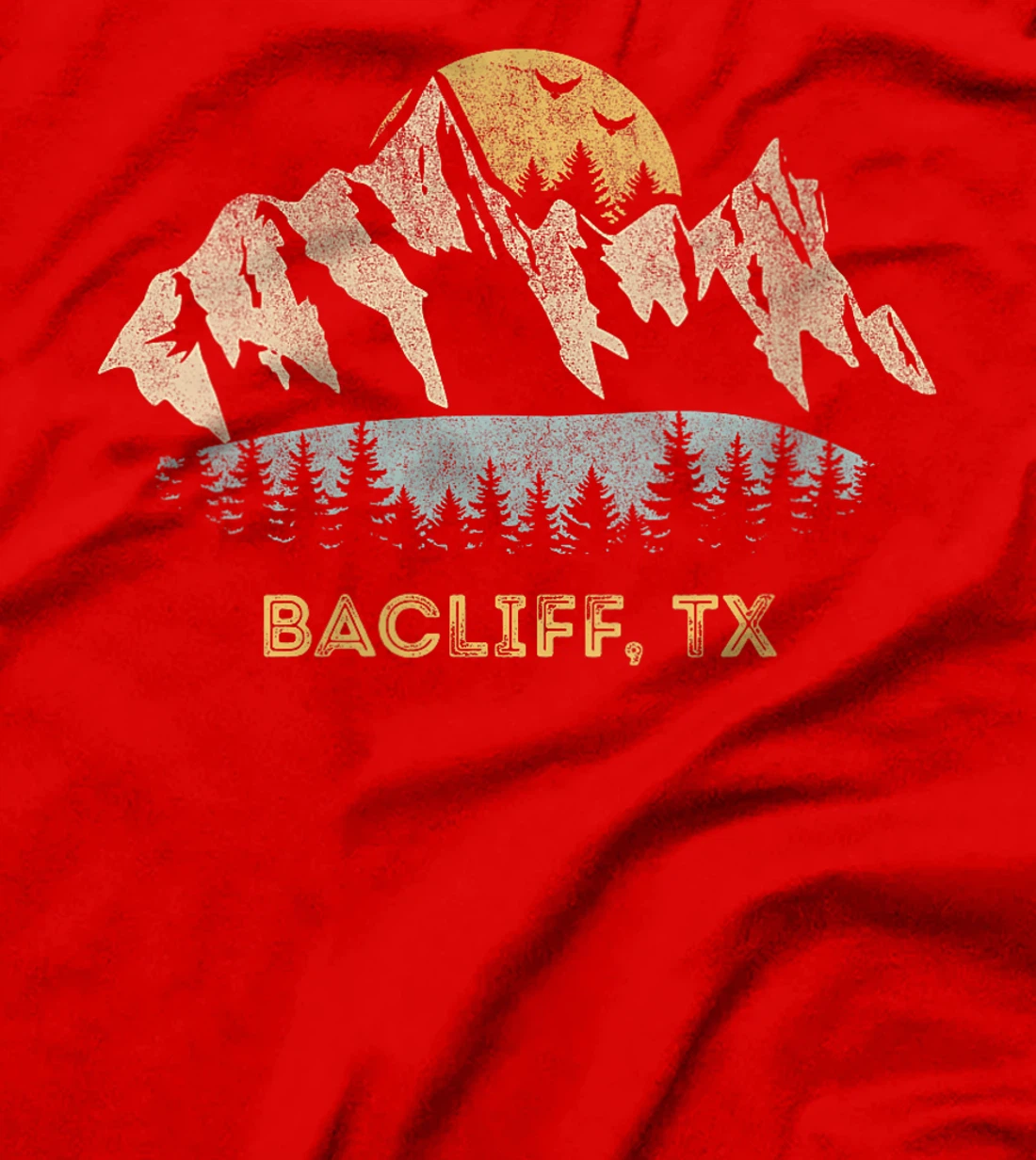 Womens Bacliff Texas Mountain Sunset Sunrise TX T-Shirt