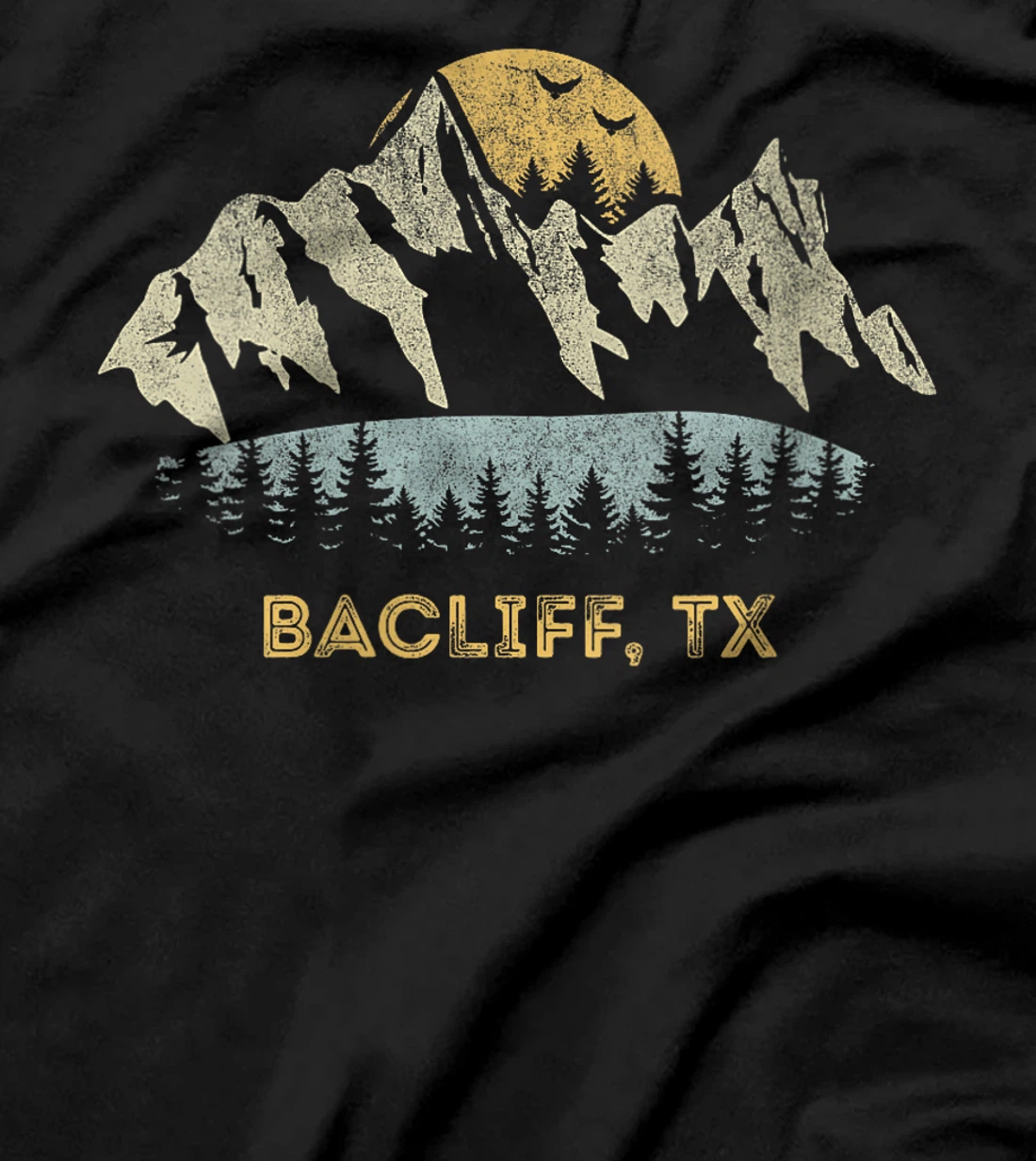 Womens Bacliff Texas Mountain Sunset Sunrise TX T-Shirt