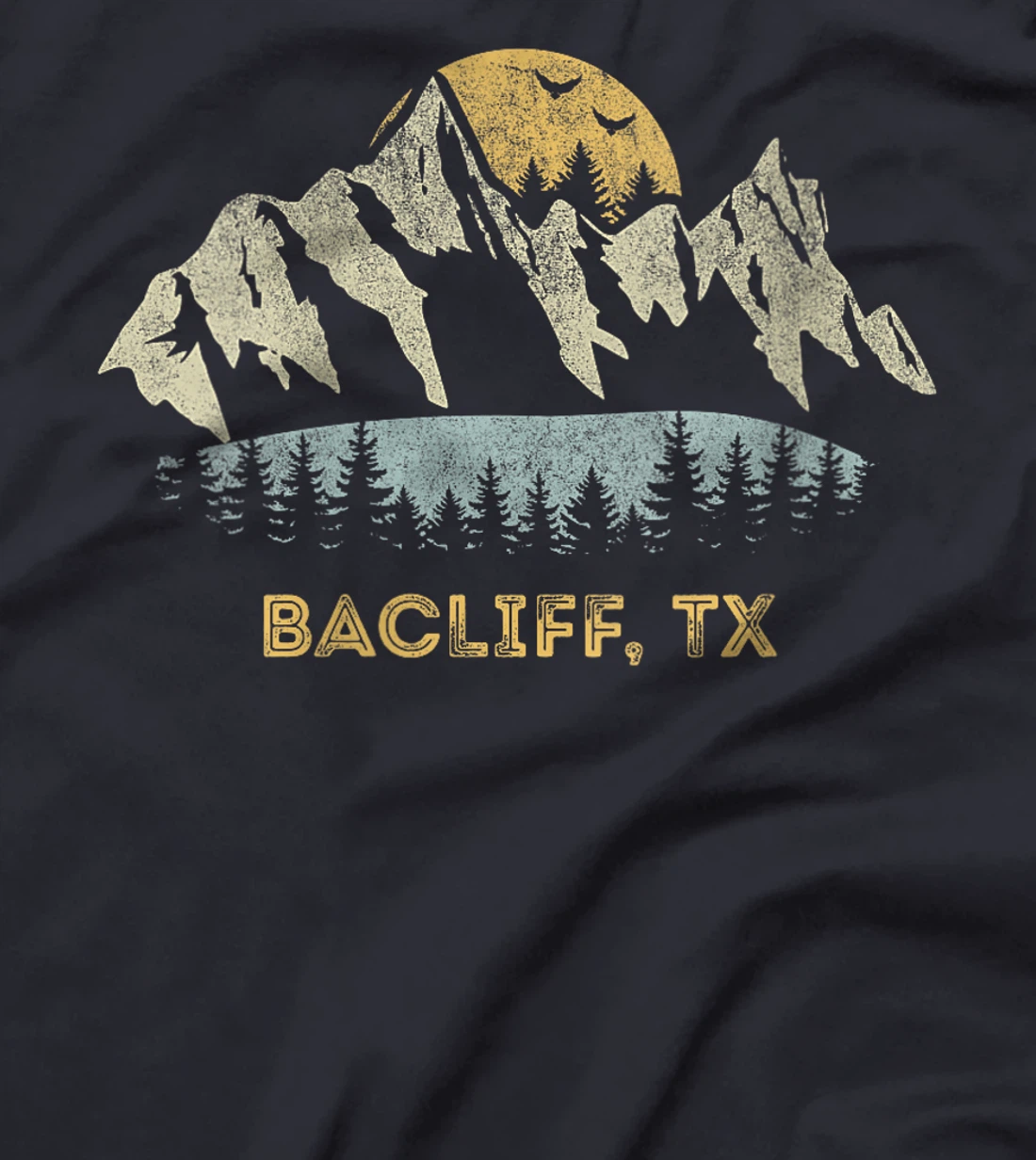Womens Bacliff Texas Mountain Sunset Sunrise TX T-Shirt
