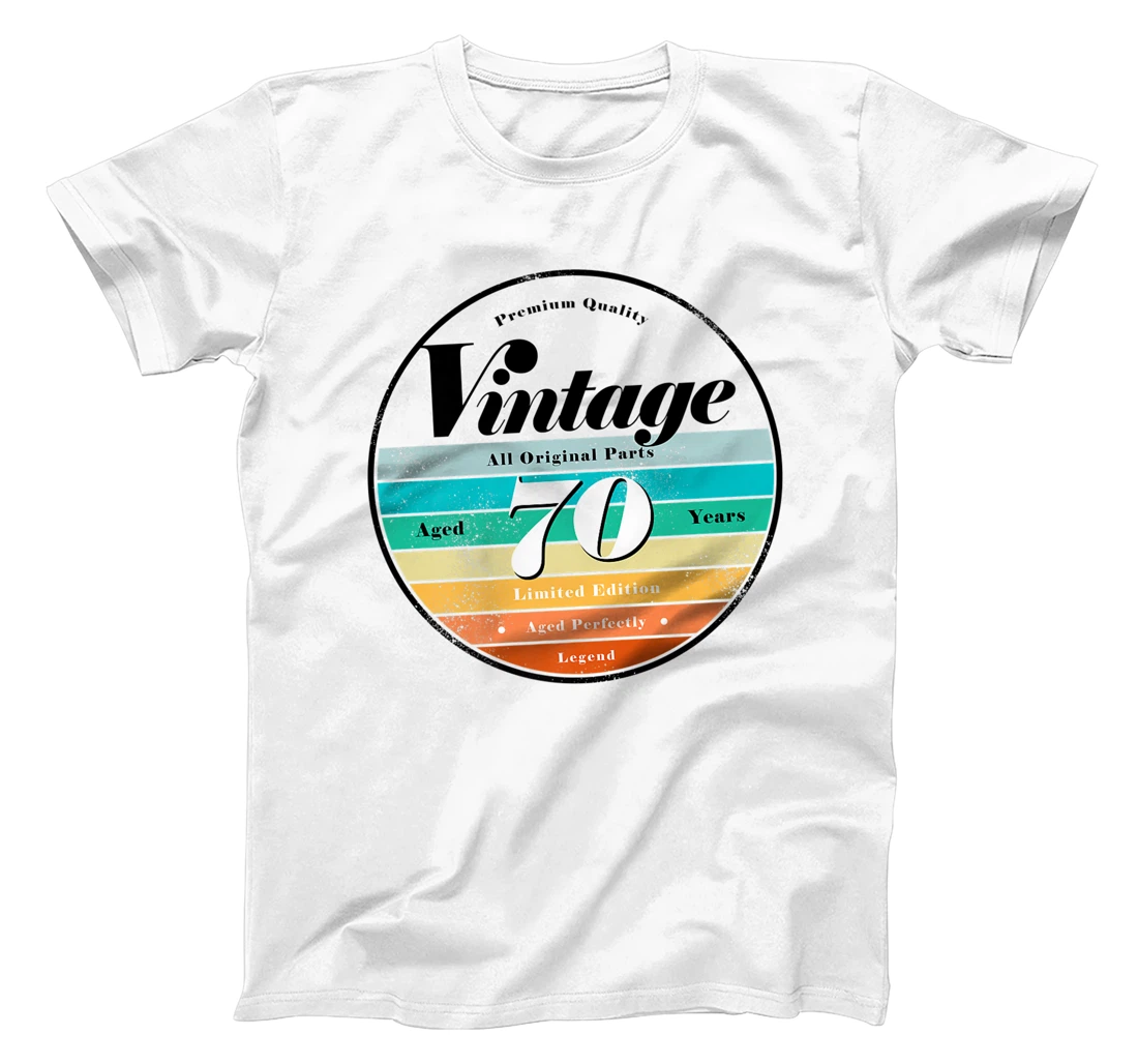 70th Birthday Gifts Classic Retro Vintage Aged 70 years old Premium T-Shirt