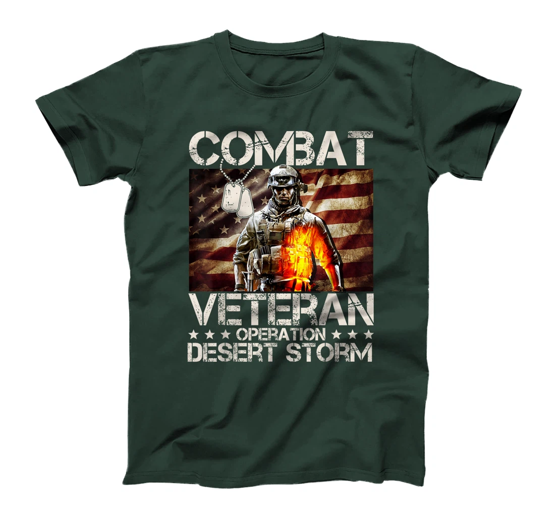 Womens Combat Veteran Operation Desert Storm Soldier T-Shirt
