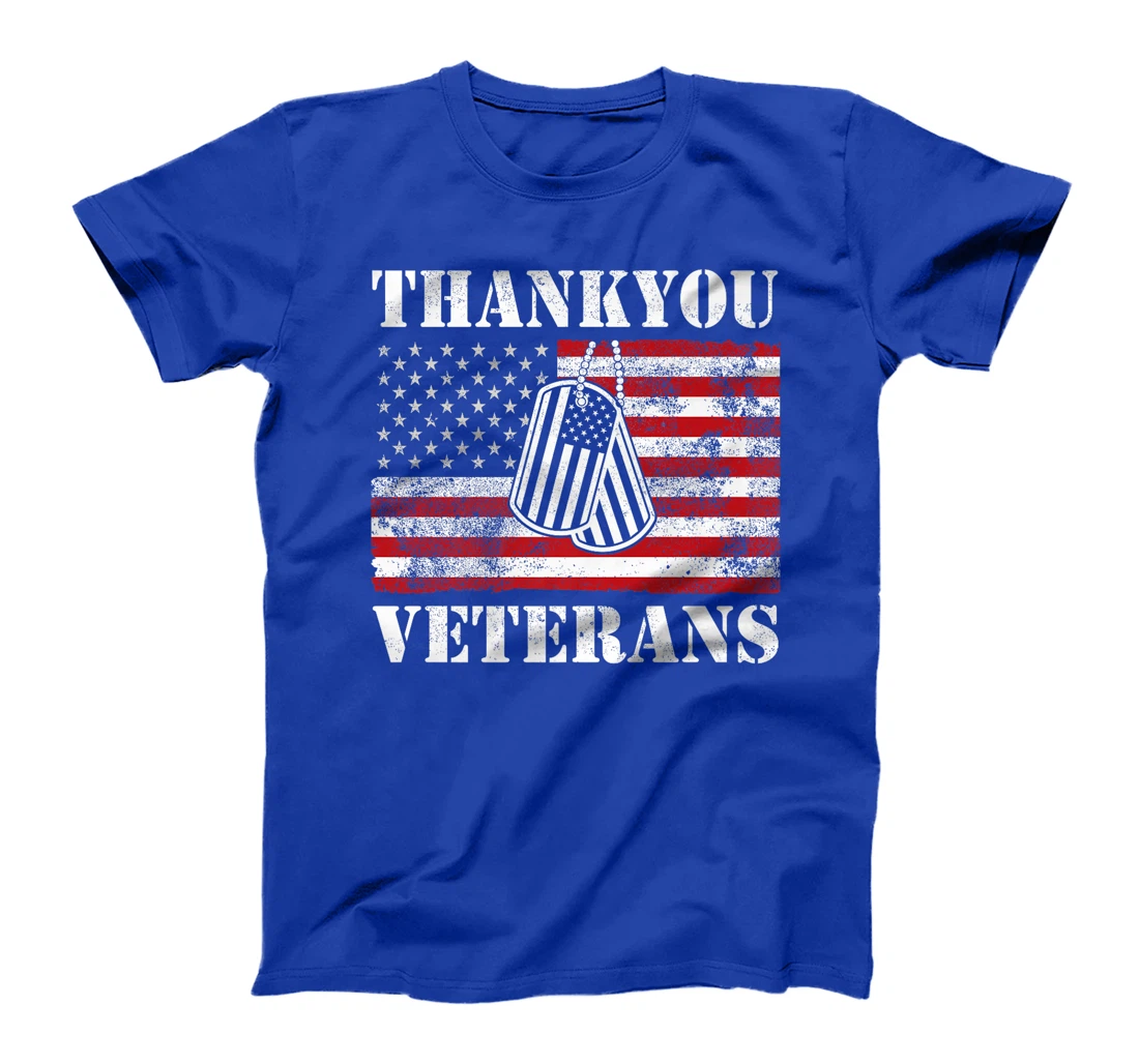 Veterans Day Thank You Veterans American Flag Patriotic Premium T-Shirt