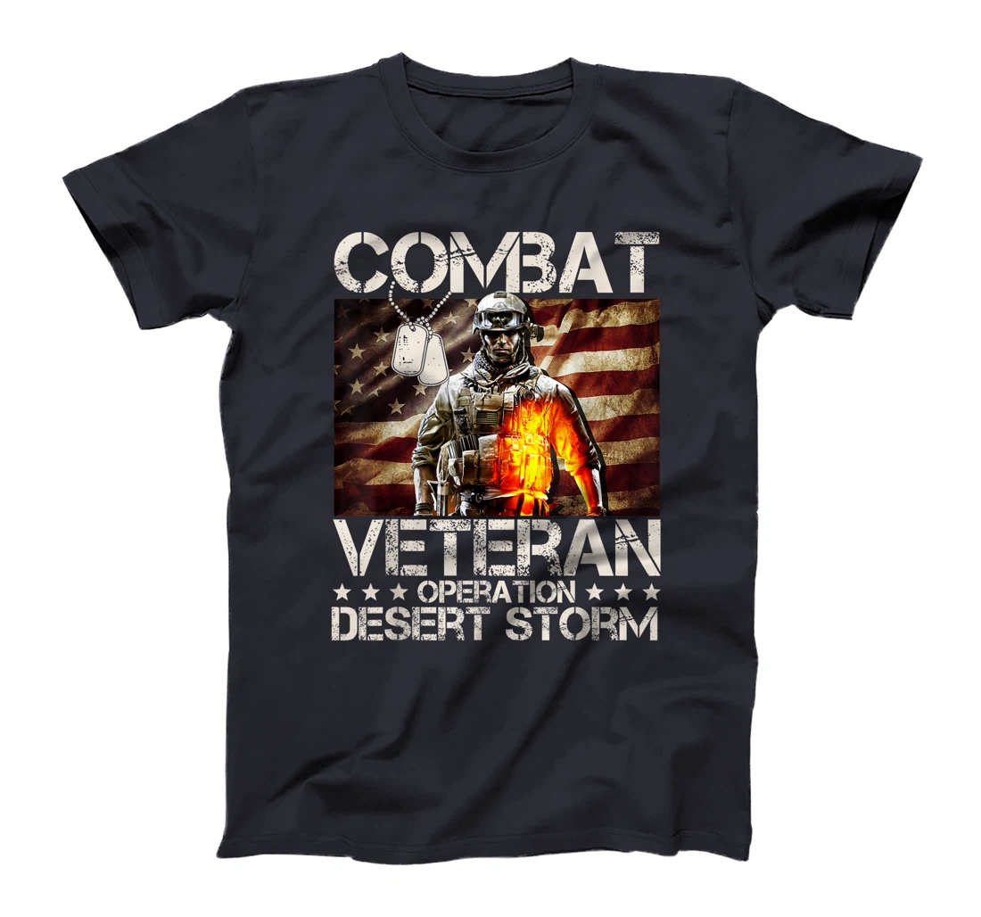 Womens Combat Veteran Operation Desert Storm Soldier T-Shirt
