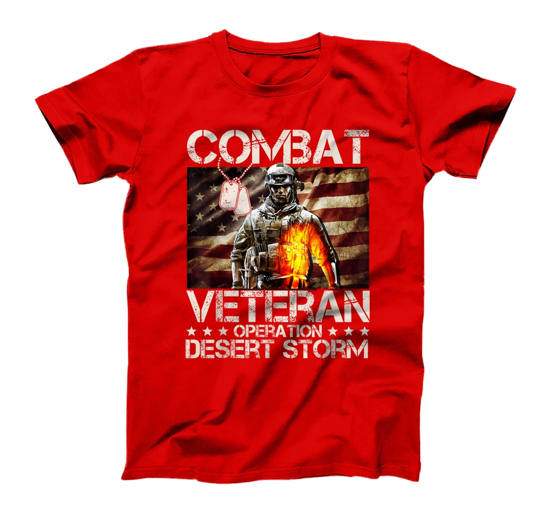 Womens Combat Veteran Operation Desert Storm Soldier T-Shirt