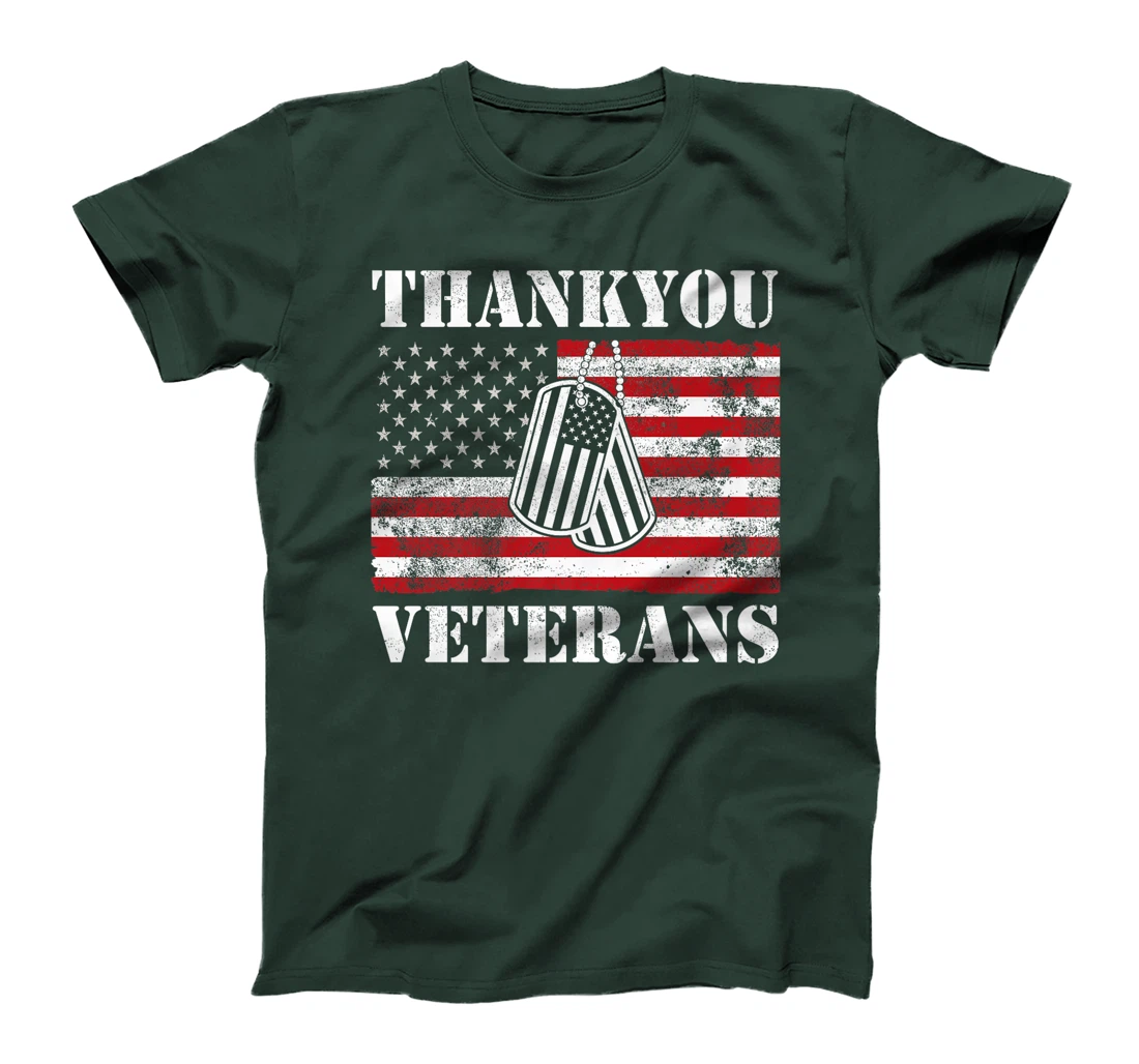 Veterans Day Thank You Veterans American Flag Patriotic Premium T-Shirt