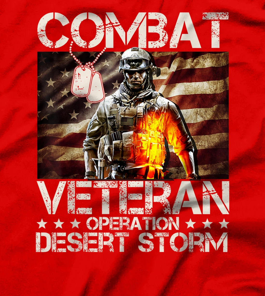 Womens Combat Veteran Operation Desert Storm Soldier T-Shirt