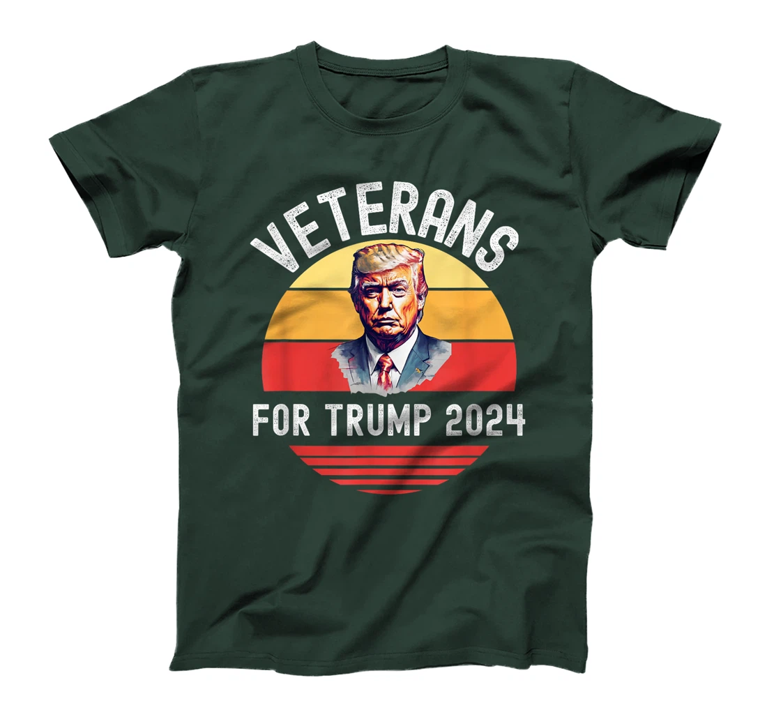 Womens Veterans For Trump 2024, Donald Trump For President 2024 T-Shirt