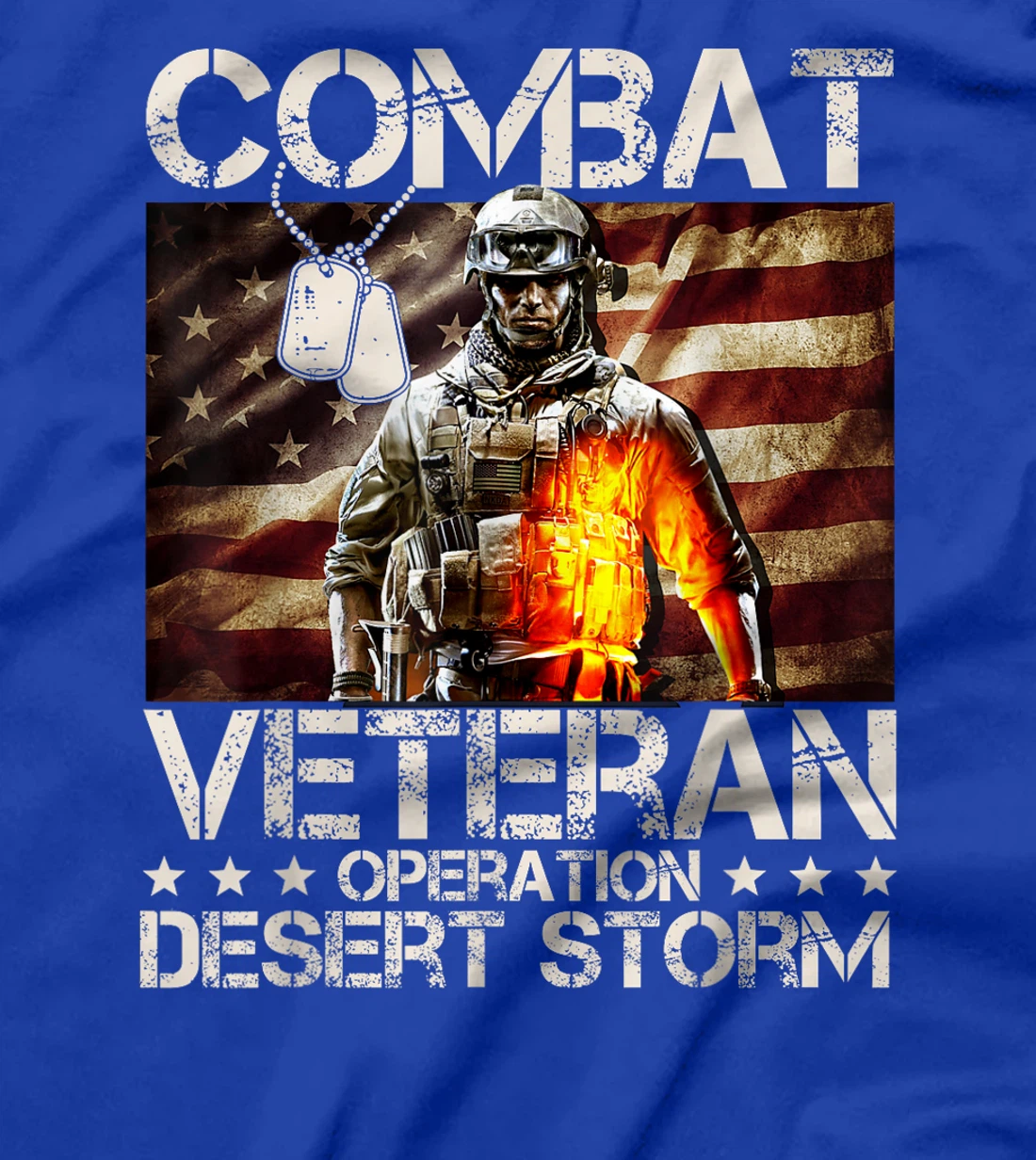 Womens Combat Veteran Operation Desert Storm Soldier T-Shirt