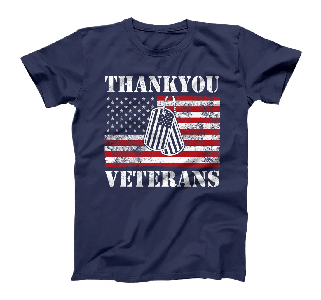 Veterans Day Thank You Veterans American Flag Patriotic Premium T-Shirt