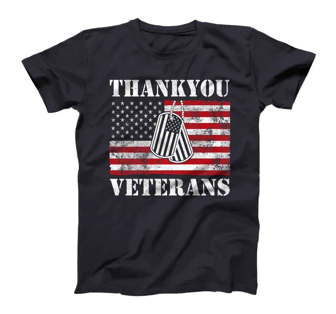 Veterans Day Thank You Veterans American Flag Patriotic Premium T-Shirt