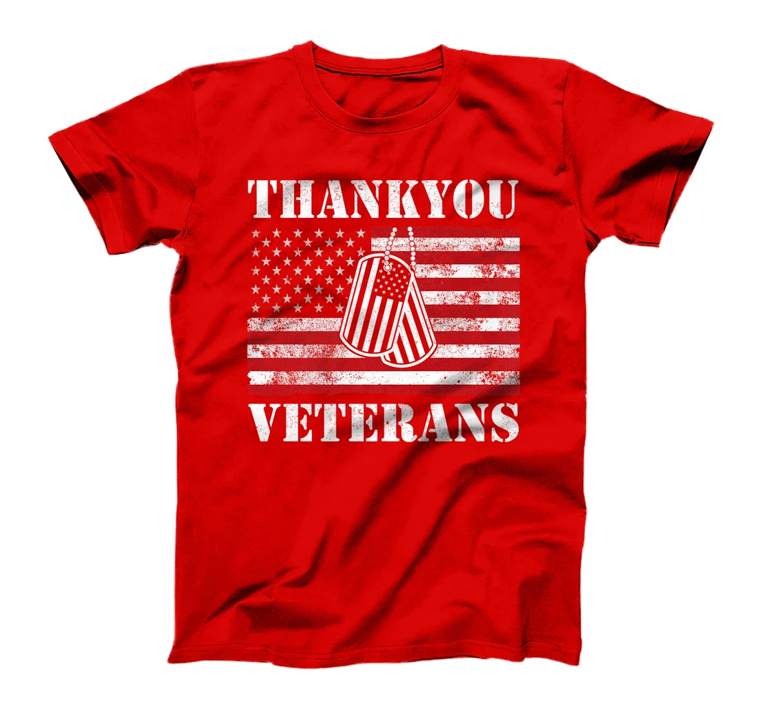 Veterans Day Thank You Veterans American Flag Patriotic Premium T-Shirt