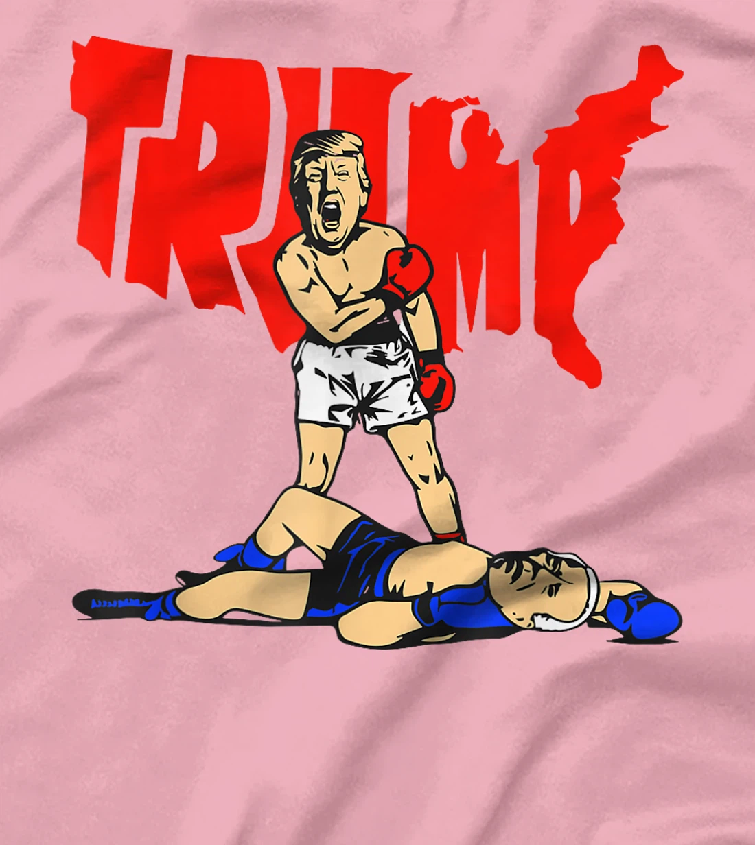 Pro Trump Vs Biden Boxing Rematch Match President Debate T-Shirt