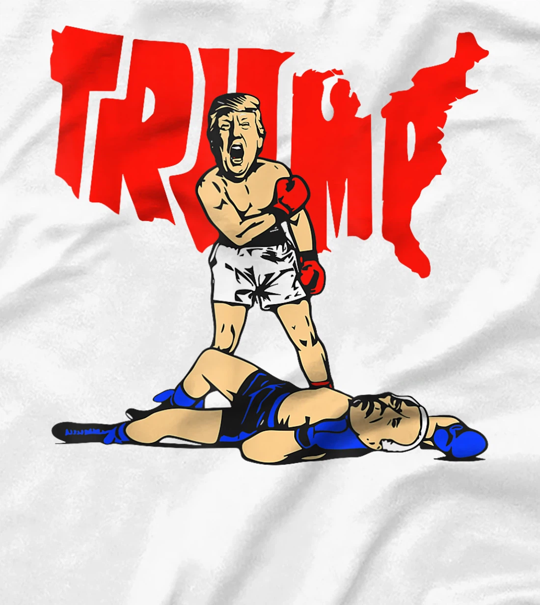 Pro Trump Vs Biden Boxing Rematch Match President Debate T-Shirt
