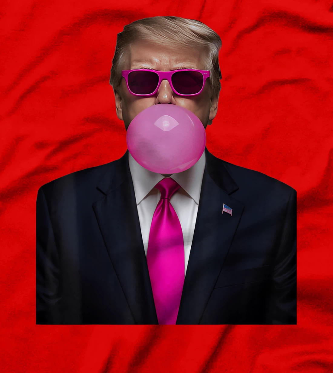 Pink Trump Bubble Gum Shirt 2024 Vote President Funny Cute T-Shirt