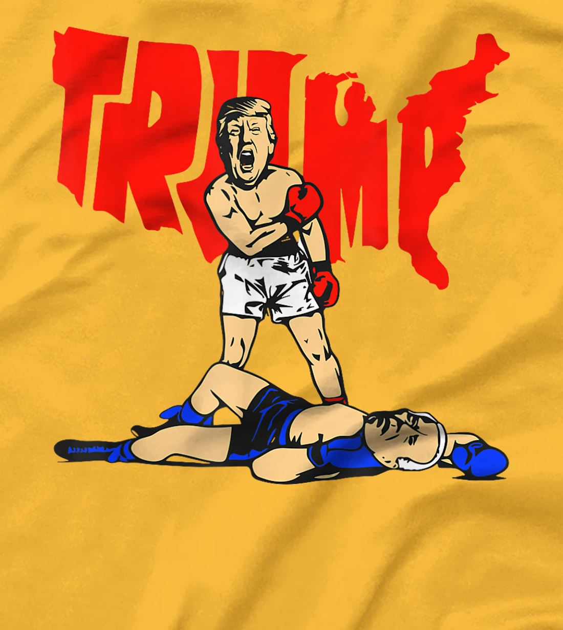 Pro Trump Vs Biden Boxing Rematch Match President Debate T-Shirt